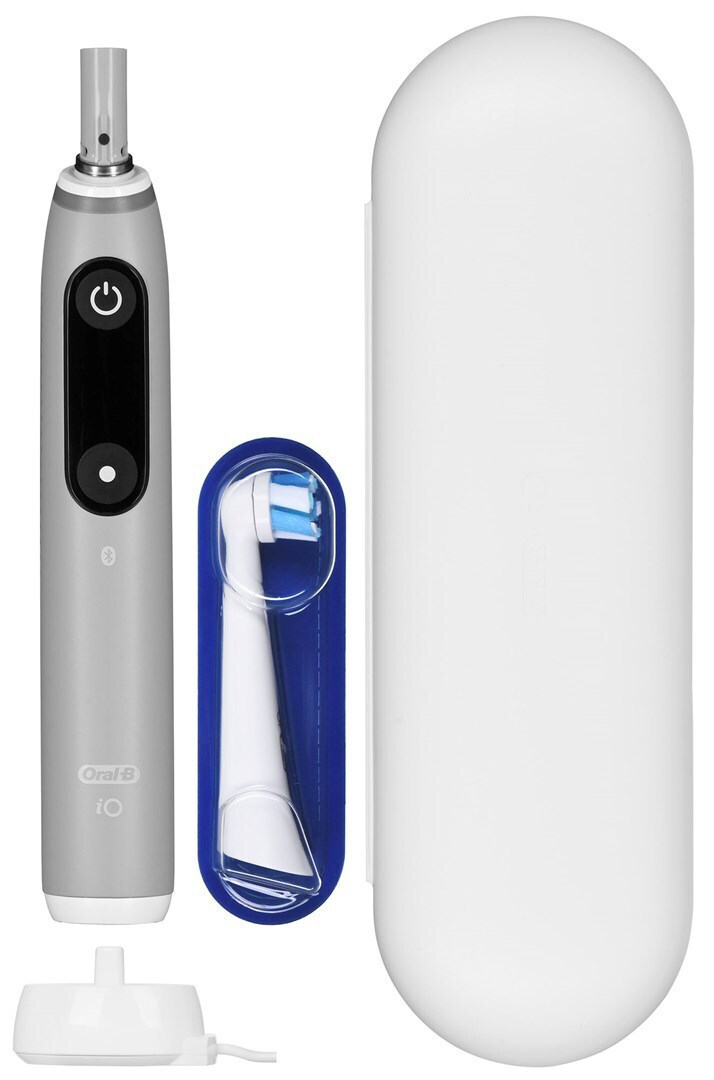Oral-B iO Series 6 Ηλεκτρική Οδοντόβουρτσα με Αισθητήρα Πίεσης και Θήκη Ταξιδίου Grey Opal (377269)