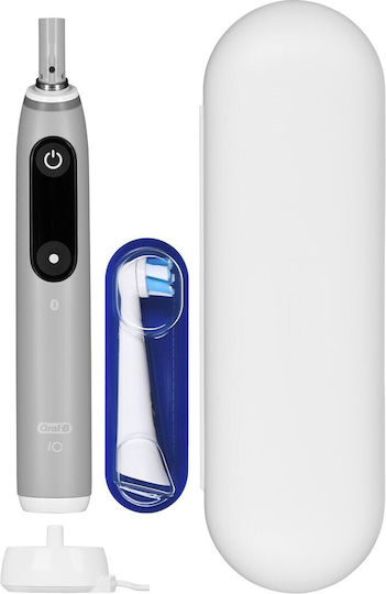Oral-B iO Series 6 Ηλεκτρική Οδοντόβουρτσα με Αισθητήρα Πίεσης και Θήκη Ταξιδίου Grey Opal