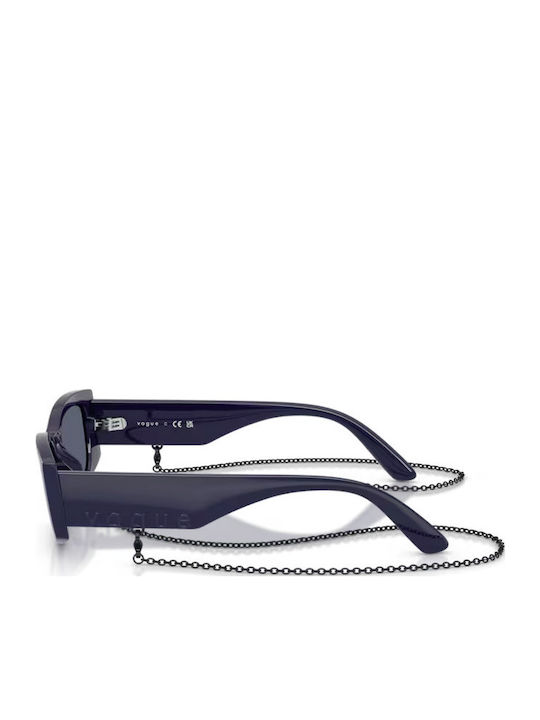Vogue Women's Sunglasses with Blue Horn-Rimmed Frame and Grey Lenses VO5655SU 324087
