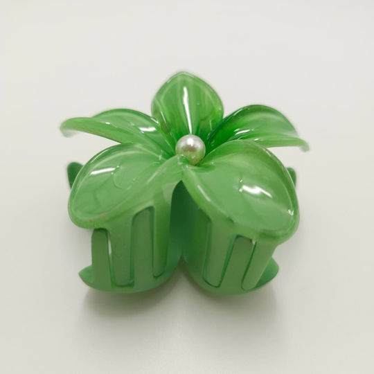 Flower Hair Clip Green
