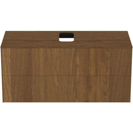 Ideal Standard Conca Πάγκος χωρίς Νιπτήρα Μ120xΒ50.5xΥ55cm Καφέ Ματ Dark Walnut