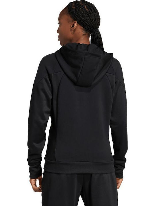 adidas Full-zip Jachetă Negru cu Glugă