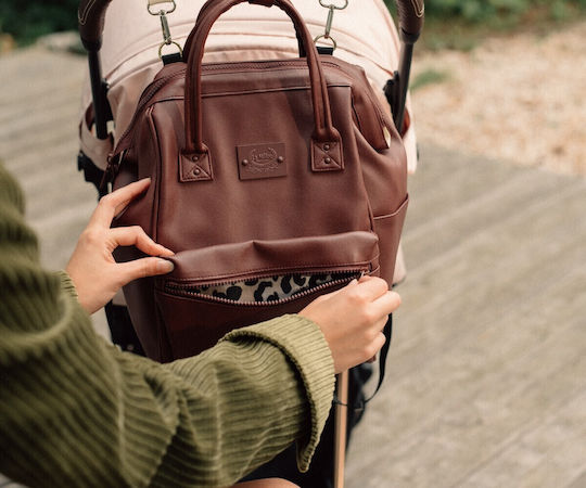 La Millou Diaper Bag Dolce Vita Burgundy 35x28x20cm.
