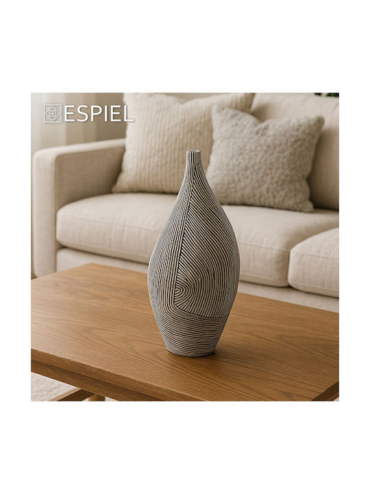 Espiel Decorative Vase Gray 19x11x51cm