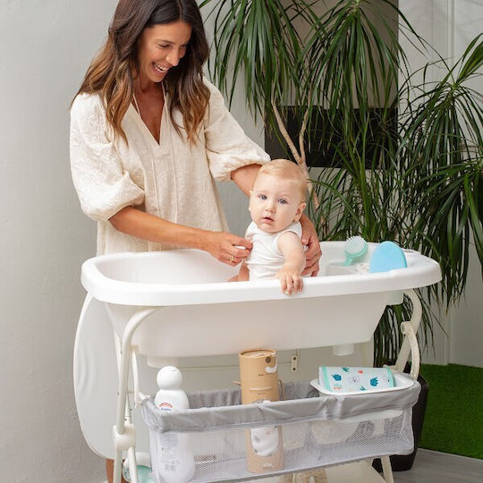Interbaby Μπανιέρα-Αλλαξιέρα Μωρού Λευκή