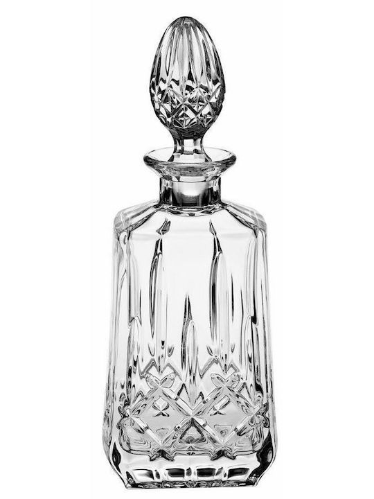 Crystal Bohemia Κρυστάλλινη Καράφα Σερβιρίσματος Ουίσκι με Πώμα και Ποτήρια 270ml