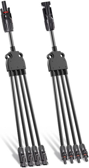 Conector Solar MC4 Splitter 1 La 4 Y – Pereche M Ffff + F Mmmm 1000V DC 30A IP67 2,5mm 4mm 6mm Certificări CE RoHS – Onuvio
