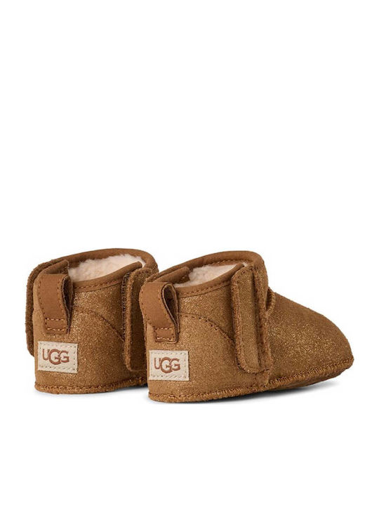 UGG Βρεφικά Μποτάκια Αγκαλιάς Καφέ Classic Ultra Mini Dazzle