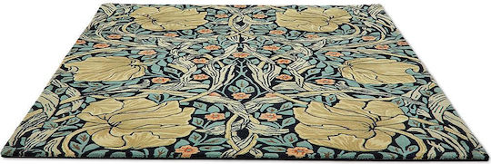 Morris & Co Pimpernel Handgefertigt Teppich Rechteckig Synthetisch,Polyester/Cotton/Leather Indigo