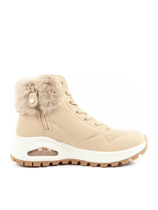 Uno Rugged Women's Ankle Boots Beige