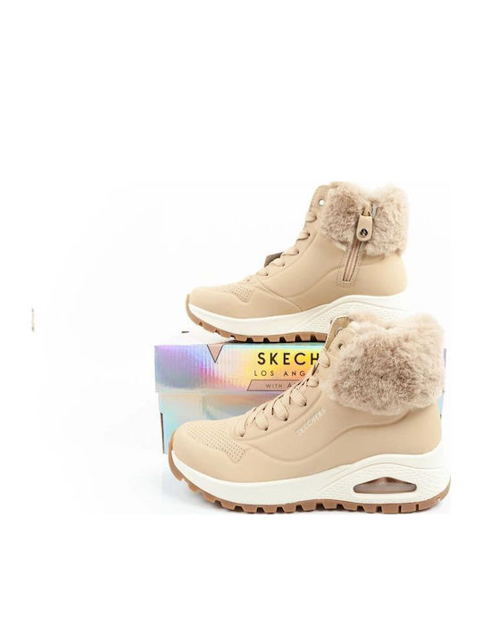 Uno Rugged Women's Ankle Boots Beige