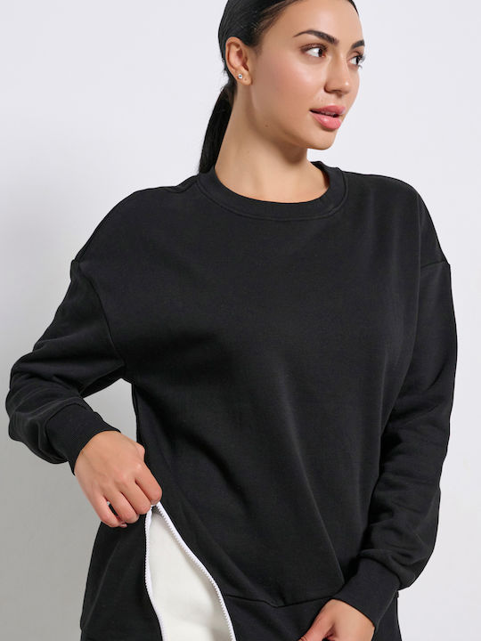 Long Women's Sweatshirt Black
