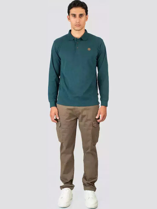 Polo Long Sleeve Blouse Deep Teal