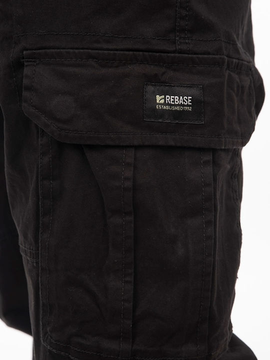 Trousers Cargo Elastic in Regular Fit Black
