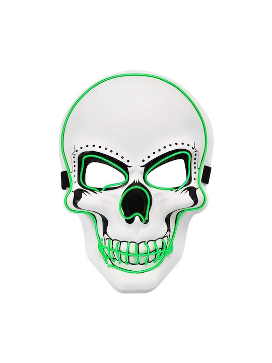 Carnival Mask Full Face Skeleton With Light