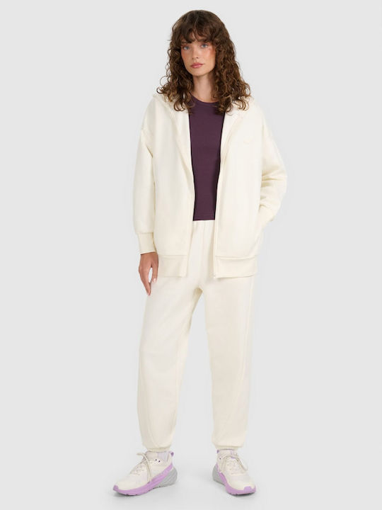 Women's Sweatshirt Jacket Hooded Crem