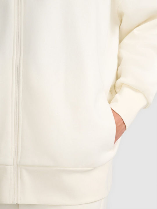 Women's Sweatshirt Jacket Hooded Crem