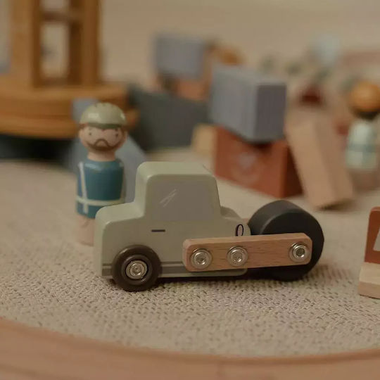 Little Dutch Construction Crane Wooden Vehicle for 36+ Months