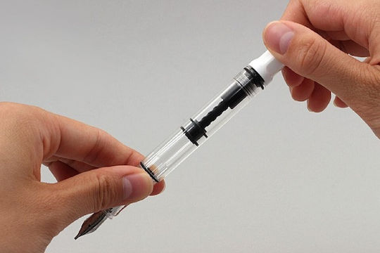 Twsbi Eco Stilou Cu Piston Alb Umplere Pană De Scris 4711467444356 Penite Extra Fine