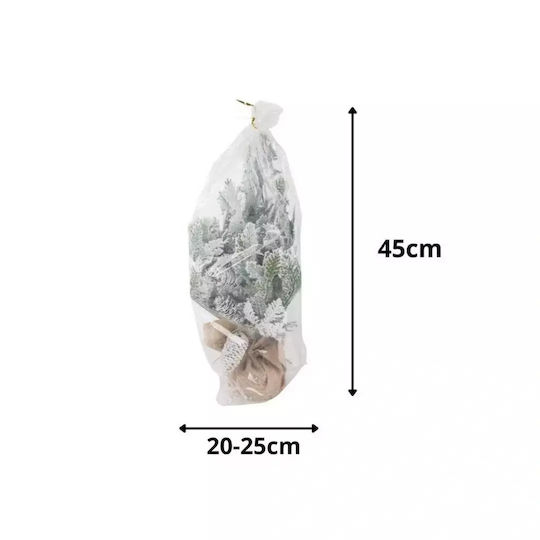 Christmas Decorative Snowy Wood Tree 45cm Green