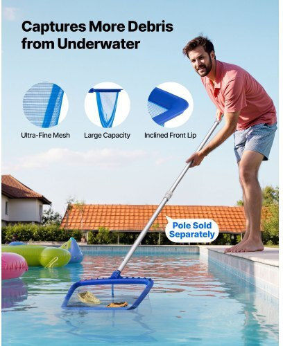 Vevor Complete Pool Cleaning Set 4-in-1 2 Brushes 2 Leaf Nets Without Poles Bcgycqjtjycqoqbuj001v0