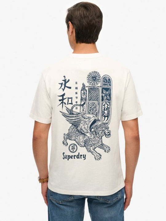 Superdry D1 Ovin Tokyo T-shirt Λευκο