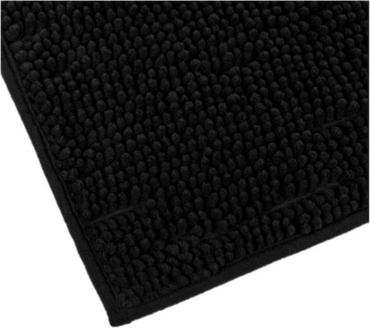 Πατάκι Μπάνιου Microfiber VE8009F6 Μαύρο 75x45εκ.