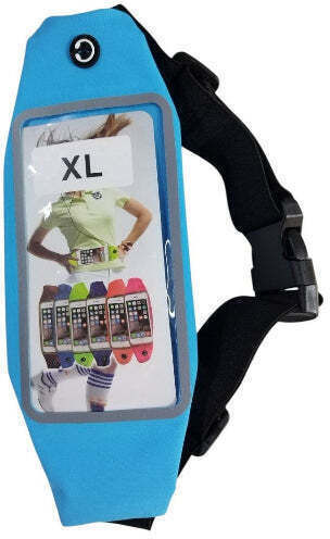 Waterproof Running Pocket Sport Gym Case Bag Pouch Cover Waist Belt Mobile Phone Case Up To 6.00" Black