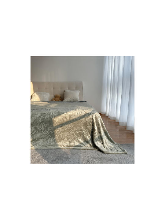 Chios Hellas Κουβέρτα Fleece Μονή 160x220εκ. Χακί