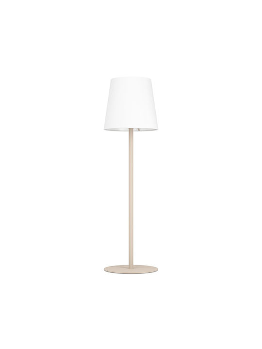 Eglo Table Lamp for Socket E14 with White Shade and Beige Base