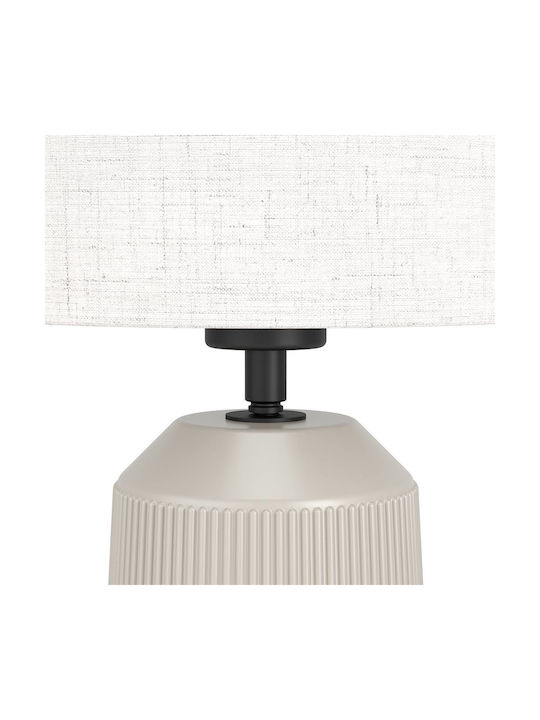 Eglo Table Lamp for Socket E27 with White Shade and Beige Base