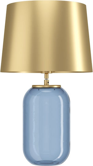 Eglo Cuite Metal Table Lamp for Socket E27 with Gold Shade and Blue Base