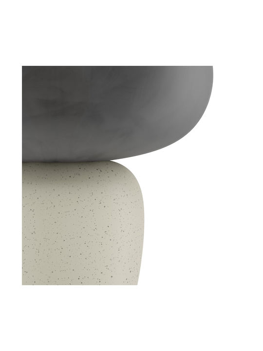 Eglo Cahuama Ceramic Table Lamp for Socket E27 with Black Shade and White Base