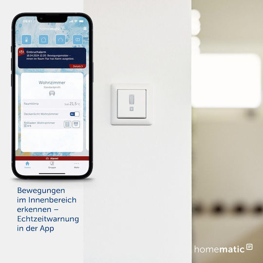 HomeMatic Wireless RF Motion Sensor Infrared 110° Detection Angle 12m Range