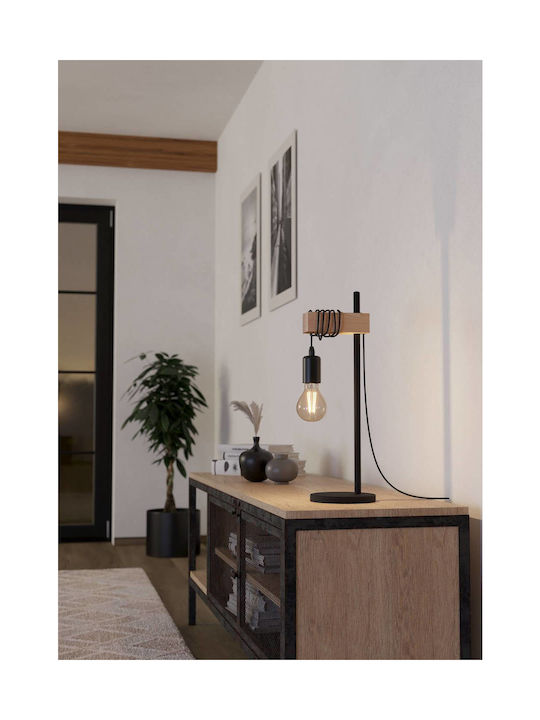Eglo Office Lamp for Socket E27 in Brown Color