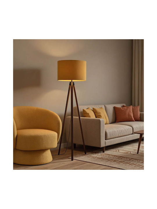 Pakketo PWL-1059 Floor Lamp H140xW38cm. with Socket for Bulb E27 Yellow
