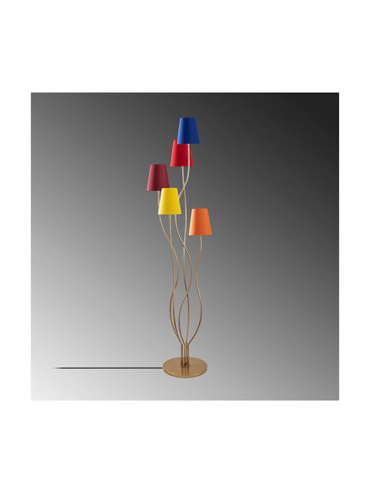 Opviq Bonibon Lampa de podea Î160xL44cm. cu Soclu pentru Bec E14 Multicolor