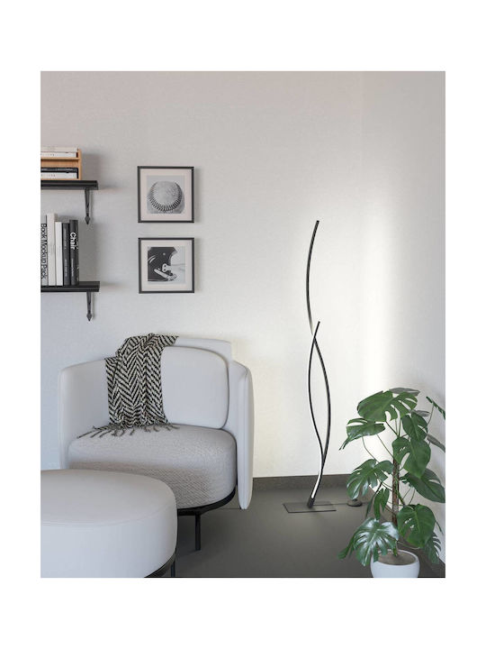 Eglo Grisolia LED Φωτιστικό Δαπέδου Υ129xΜ22εκ. με Φυσικό Λευκό Φως Μαύρο