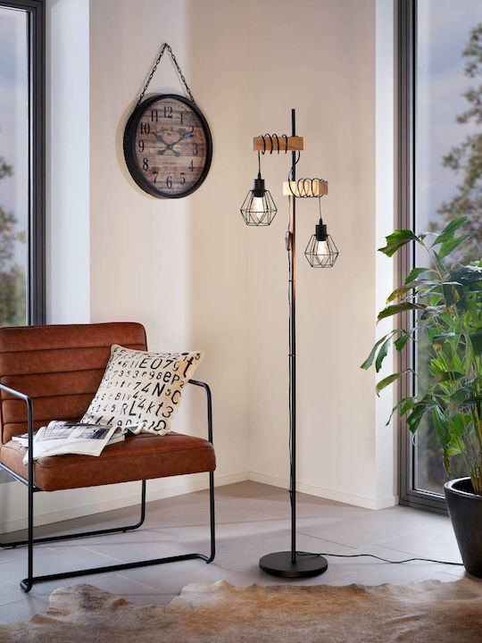 Eglo 44081 Floor Lamp Townshend 2xe27 60w 230v FSC Certified