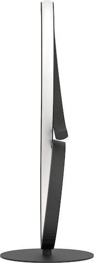 Eglo LED Nightstand Lamp Serpins Curved Decorative Table Lamp Room Decor Living Room Nightstand Light Made of Metal in Black Plastic in White Warm White Height 40.5 cm
