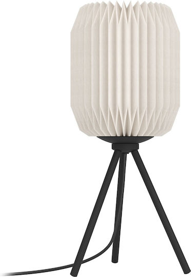 Eglo Belgrave Table Lamp Japanese Nightstand Lamp Made Black Metal White Paper Room Decor Bedroom Fsc Tripod Table Light E27 Socket