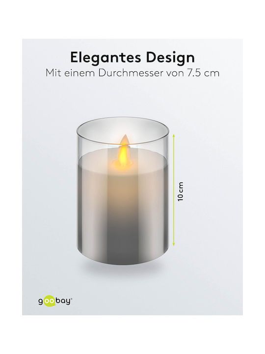 Goobay Lustră Decorativă Lumânare Gri