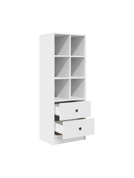 White Bookcase 45.5x34x127 cm