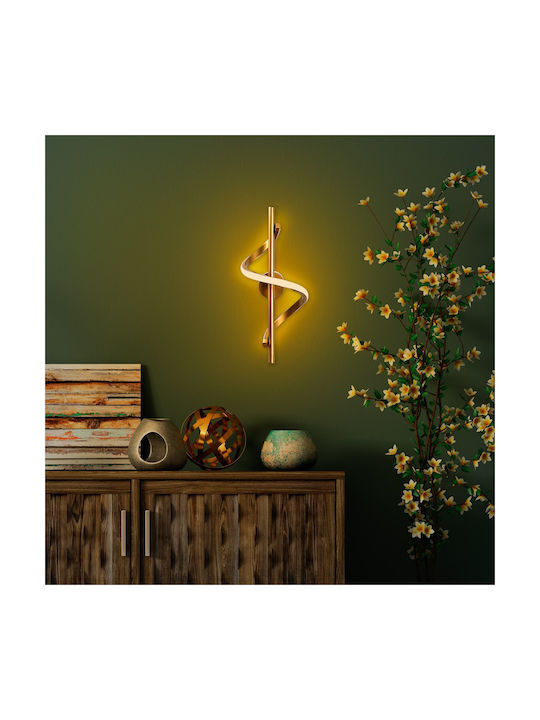 Opviq Lampă de Perete cu LED Integrat și Lumină Alb Caldă Auriu 16x25x41cm