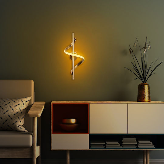 Opviq Lampă de Perete cu LED Integrat și Lumină Alb Caldă Auriu 16x25x41cm