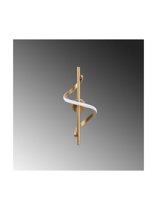 Opviq Lampă de Perete cu LED Integrat și Lumină Alb Caldă Auriu 16x25x41cm
