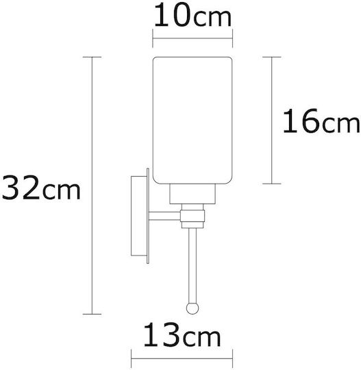 Opviq Lumină de Perete cu Soclu E27 Gri 12x32cm