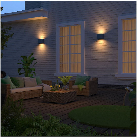 Calex Lumină de exterior montată pe perete LED IP54 7W cu Alb Cald Lumină