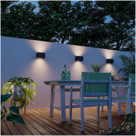Calex Lumină de exterior montată pe perete LED IP54 7W cu Alb Cald Lumină Dublu Fascicul