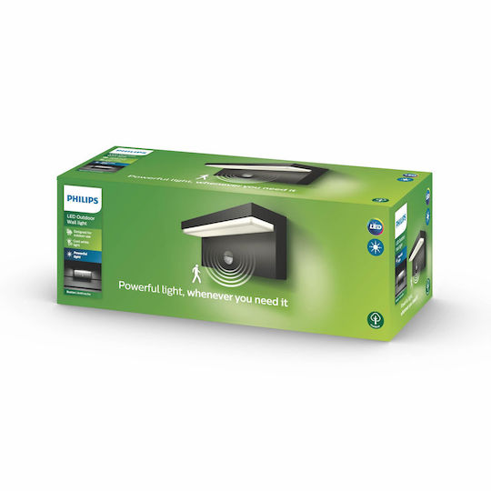 Philips Bustan Wandmontierte Außen-Deckenleuchte LED IP44 9W mit Natürliches Weiß Licht